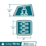 Quechua 2 Seconds 3 Personas F&B Tienda de Campaña - Imagen 7