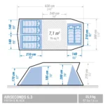 Quechua Airseconds F&B 6.3 6 Personas Tienda de campaña - Imagen 11