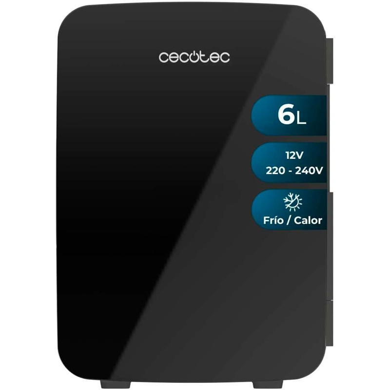 9Ur6Ib2uhl Nevera mini Cecotec Bolero MiniCooling 6L 12V-220V 5-65 °C Negro - Imagen 1