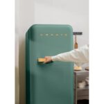 Frigorífico combi CREATE RETRO FRIDGE 150 281 L 102 W Clase energética D Verde Maneta Madera - Imagen 6